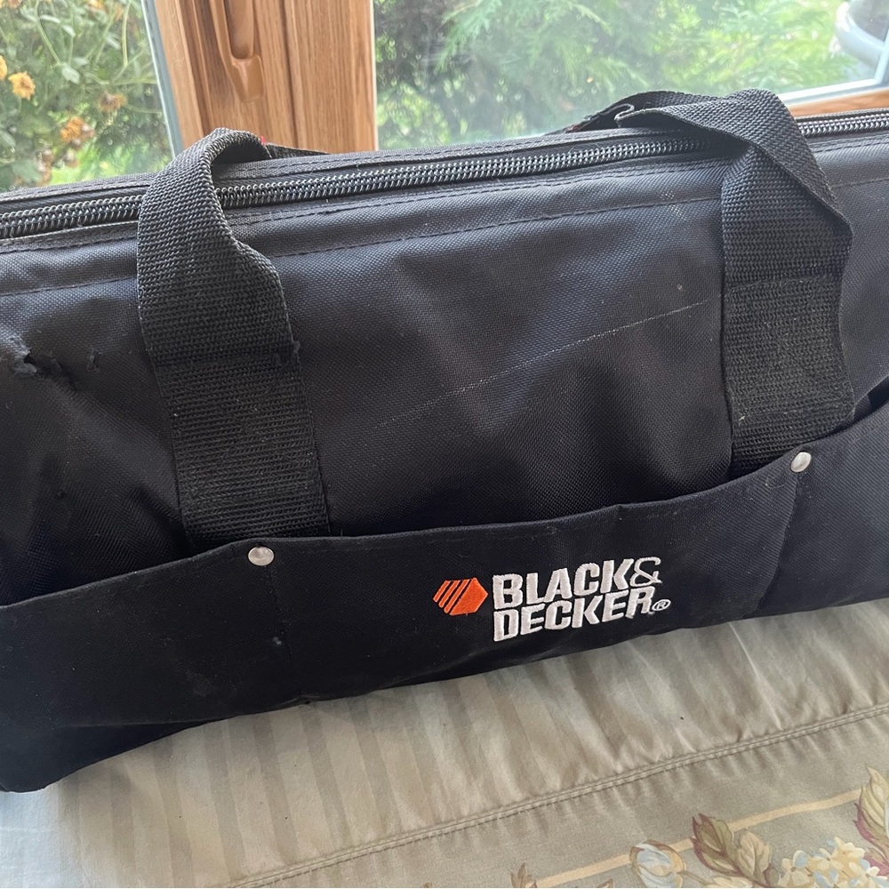 Black and Decker tool bag black… small hole at the top $6.00 s